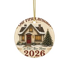 First Christmas in Our New Home Ornament 2026 Ceramic Housewarming Keepsake