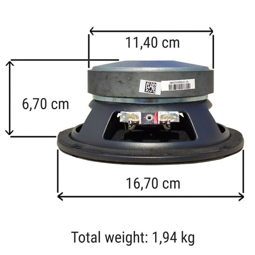 WOOFER 16 cm LA VOCE ITALIANA WSF061.52 diffusore da 6,5″ 8 ohm 94,5 db spl sql - Foto 4 di 6