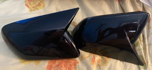 Black Gloss Rear View side mirror covers- 2015-22 Mustang, W/O LED Turn Signal