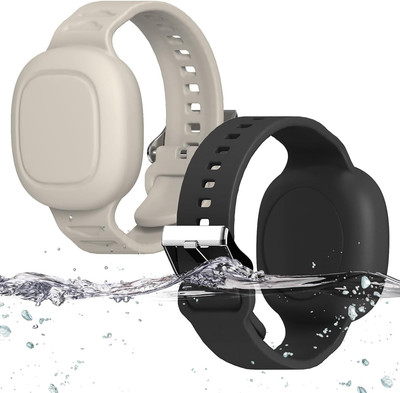 [2 Pack] Silicone Bracelet for Tile Mate 2024, Waterproof Protective Hidden Hold