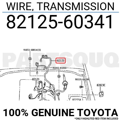 8212560341 Genuine Toyota WIRE, TRANSMISSION 82125-60341 | eBay 
