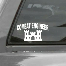 Combat Engineer Vinyl Window Decal Sticker