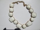 Vintage KJL Kenneth Jay Lane Chunky White Lucite Goldtone Necklace — photo 2