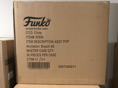 Funko Pop! Bleach Wave 6 Funko Vinyl Figure Master Case of 36 Chance of Chase