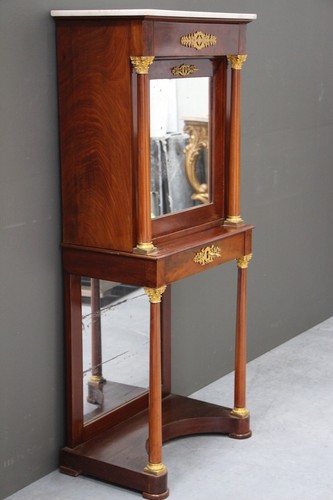 Antique French Empire bureau writing desk hall console table gilt ormolu marble - Picture 4 of 12