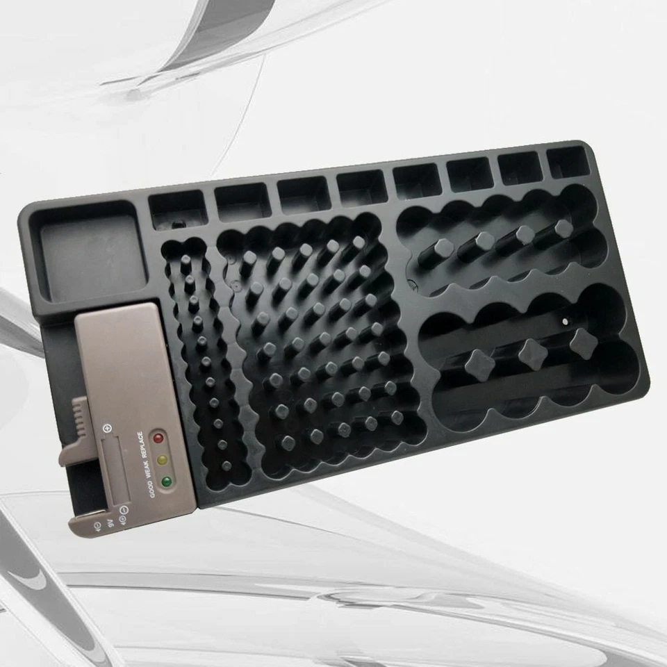 Battery Organiser Storage Box With Removable Battery Tester  Batteries AA AAA 9V - Image 4 of 4