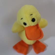 Vintage Ty Beanie Babies Quackers The Duck 1990s Beanie Plush Toy