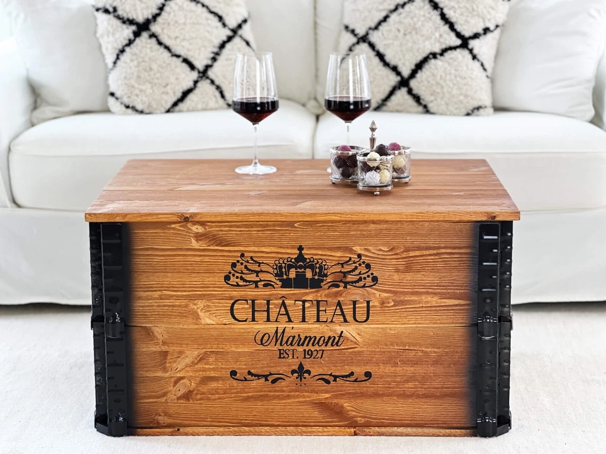Chest Coffee Table Solid Wood Table Living Room Table Truhentisch Box Vintage