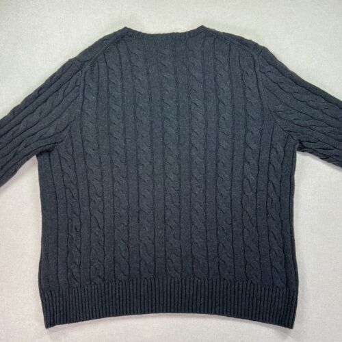 Suéter Polo Ralph Lauren Para Hombre L Carbón 100% Algodón Pescador Tejido con Cable - Imagen 9 de 17