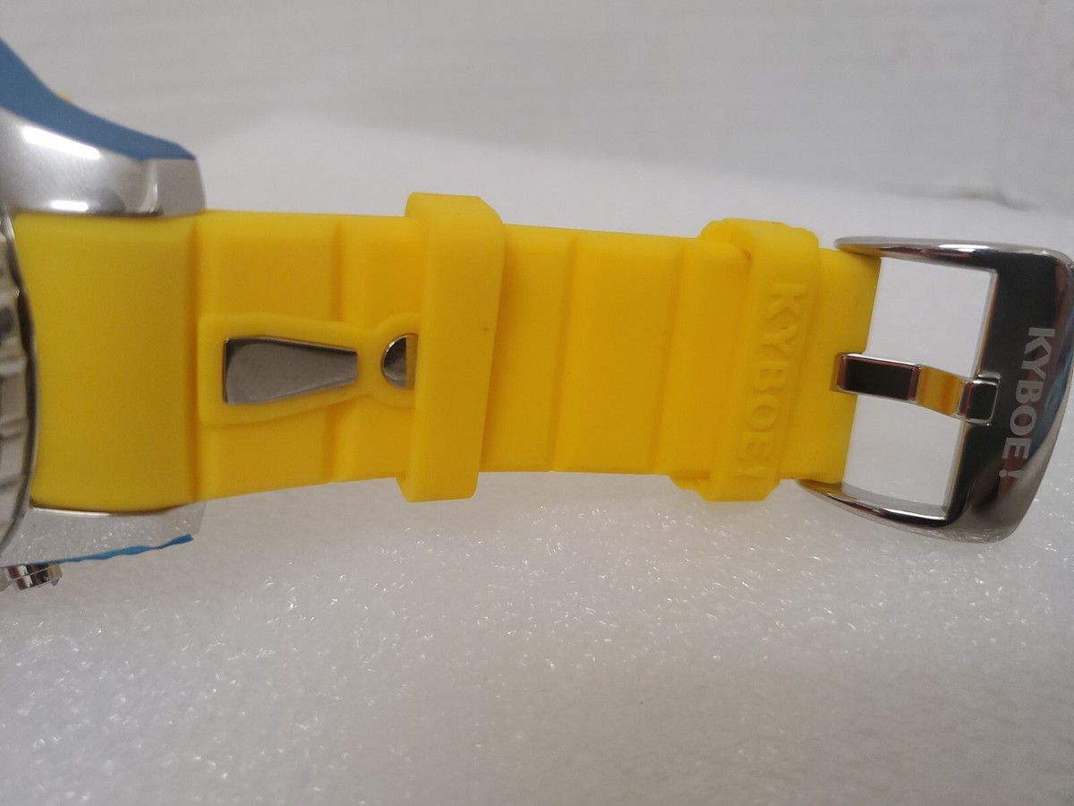 Kyboe giant 55 blue and yellow watch New Batteries | eBay