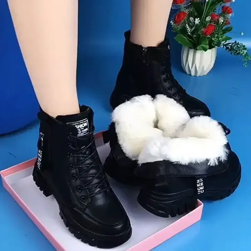 Botas De Nieve Para Mujer Zapatos De Invierno Impermeable Cálidas Botines Moda