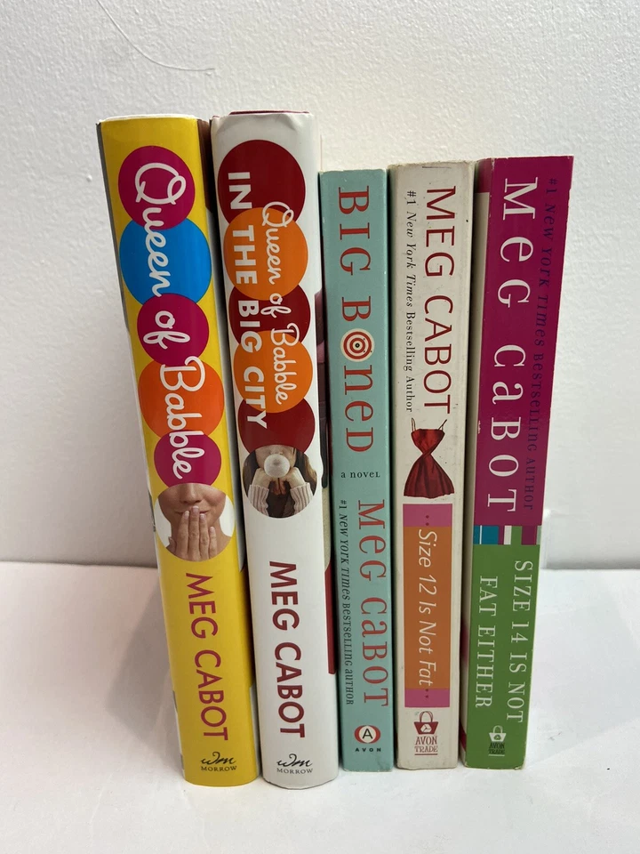 Meg Cabot Queen Of Babble Big Boned Size 14 Is Not Fat Book Lot Of 5 (2-HC, 3PB) - Image 3 of 4