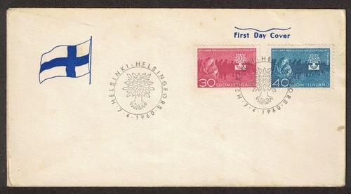 Finland 1960 _ Busta FDC _ World refugee year