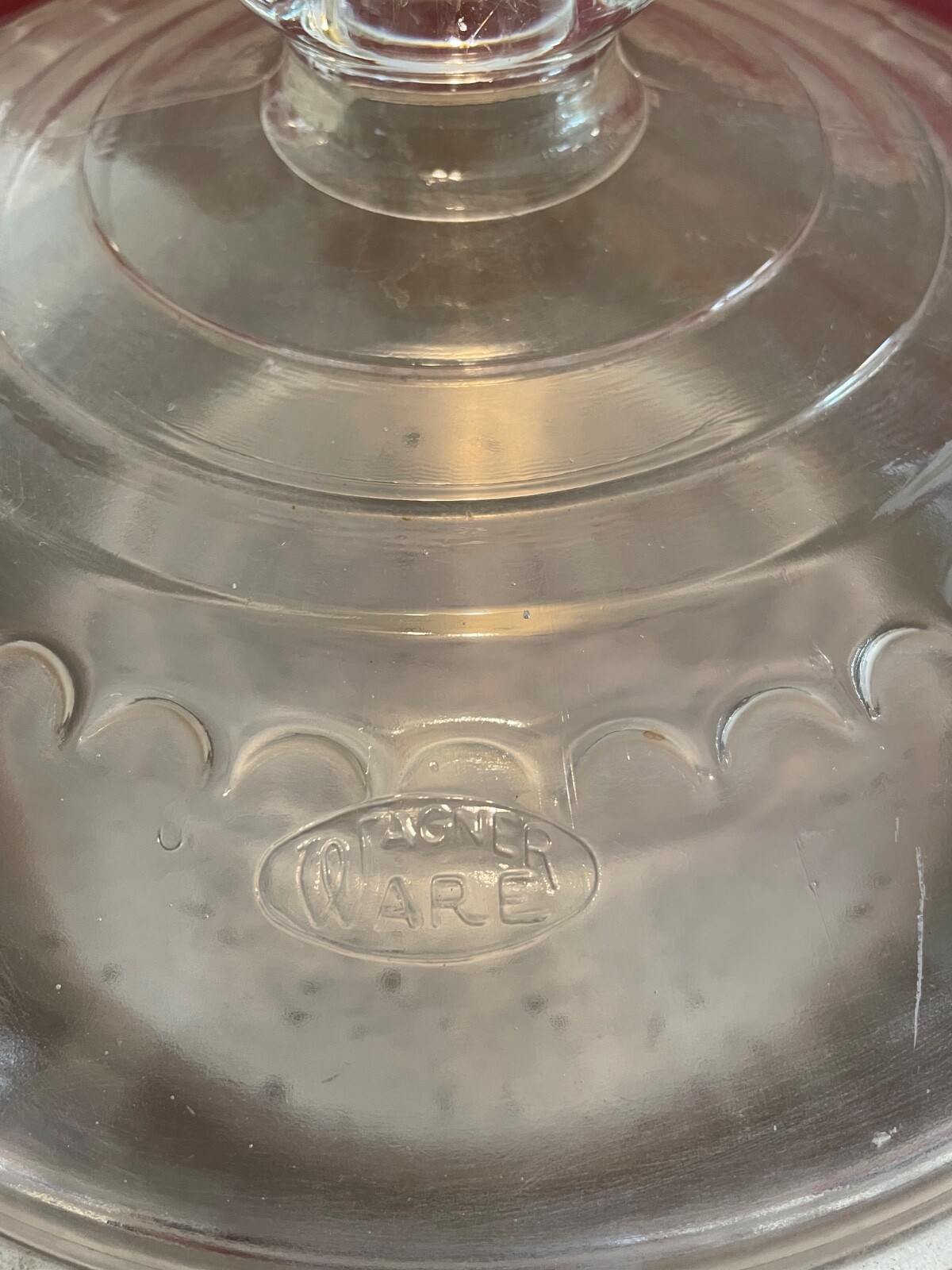 Vintage Wagner Dutch Oven Round Roaster 3248 10" w/ Glass Lid