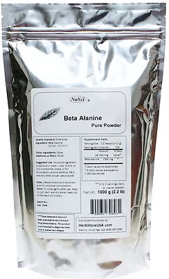 NuSci 100 % rein 1000 g BETA ALANIN PULVER KOSCHER - ERHOLEN - USP 