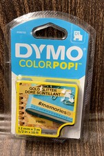 DYMO D1 Colorpop Label Tape gold glitter