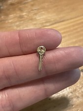 14k Yellow Gold Love Key Stud Earring