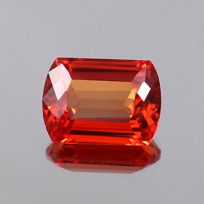 Natural Ceylon Fanta Orange Sapphire Loose Fancy Cushion Cut Gemstone 12x9 MM