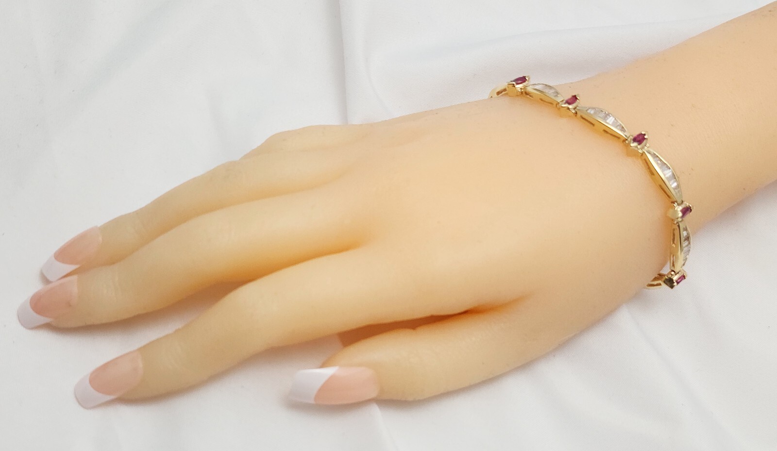 Unique 14K Solid Yellow Gold Designer Ruby & Diam… - image 15