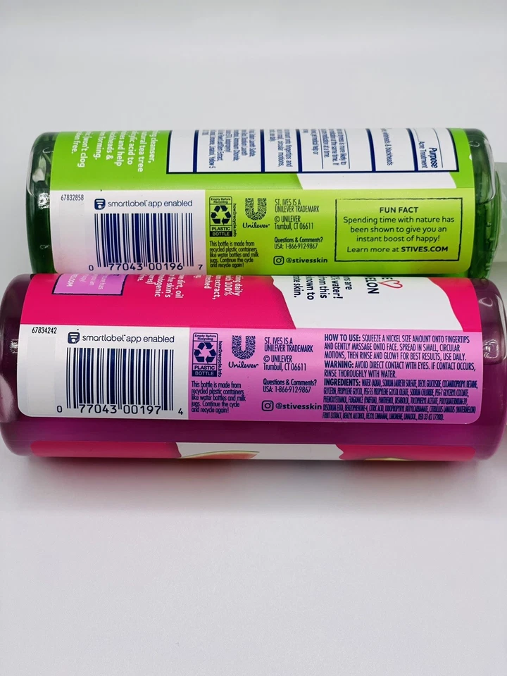 2 St Ives Daily Acne Control & Hydrating Facial Cleansers 100% Natural Extract - Image 3 of 3