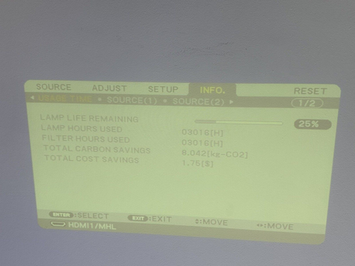 NEC UM301W HDMI 3D USB Ultra Short Throw Projector 3016 Lamp Hours with Camera - Picture 2 of 20