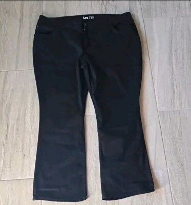 LEE Midrise Bootcut Black Denim Jeans Women s Plus Size 24W Petite Regular Fit