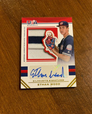 Ethan Wood 2017 USA Baseball Silhouette Game Patch Auto #178 Cambellsville /25