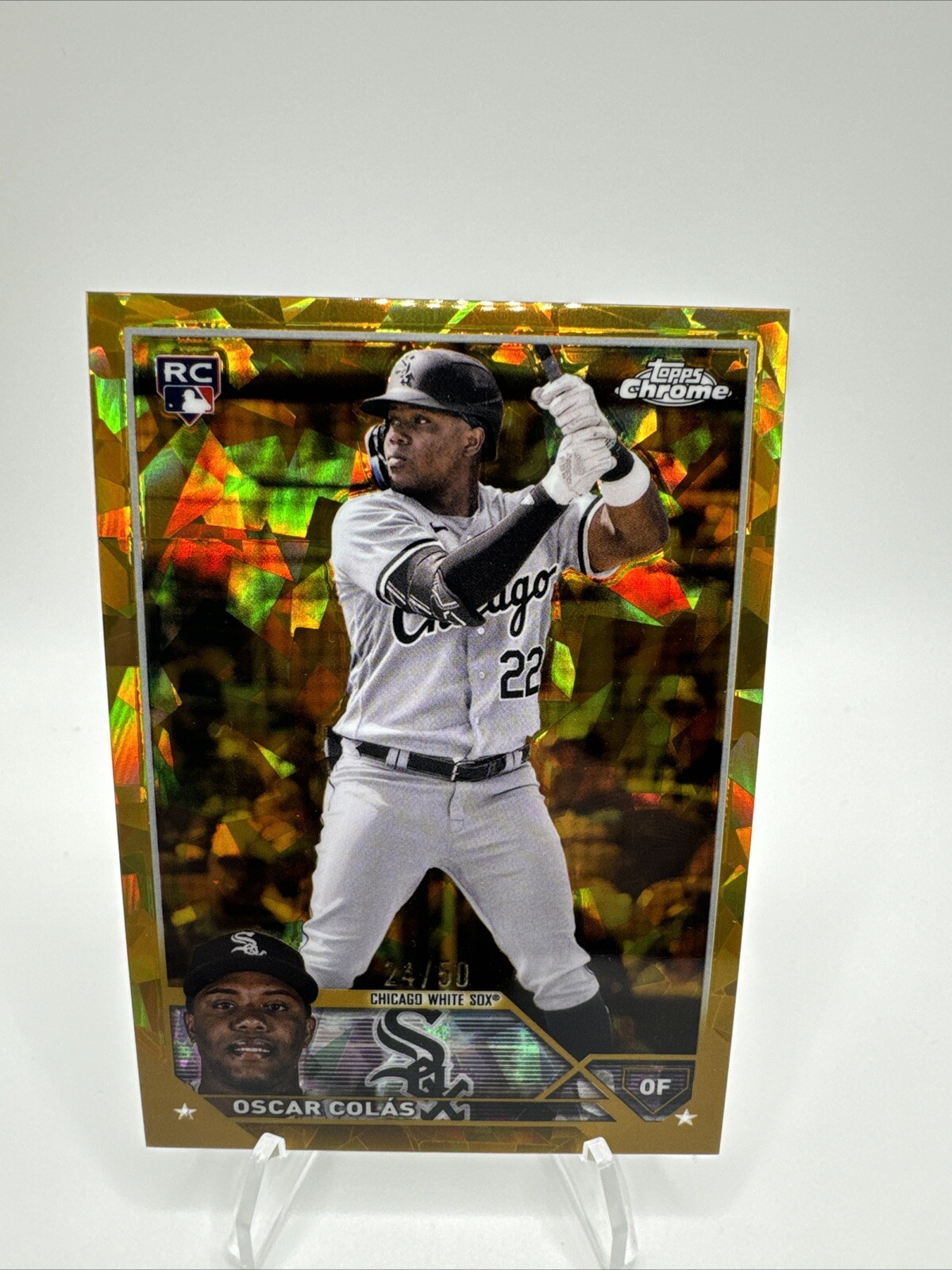 2023 Topps Chrome Sapphire Edition Gold /50 Oscar Colas Colás #545 Rookie RC