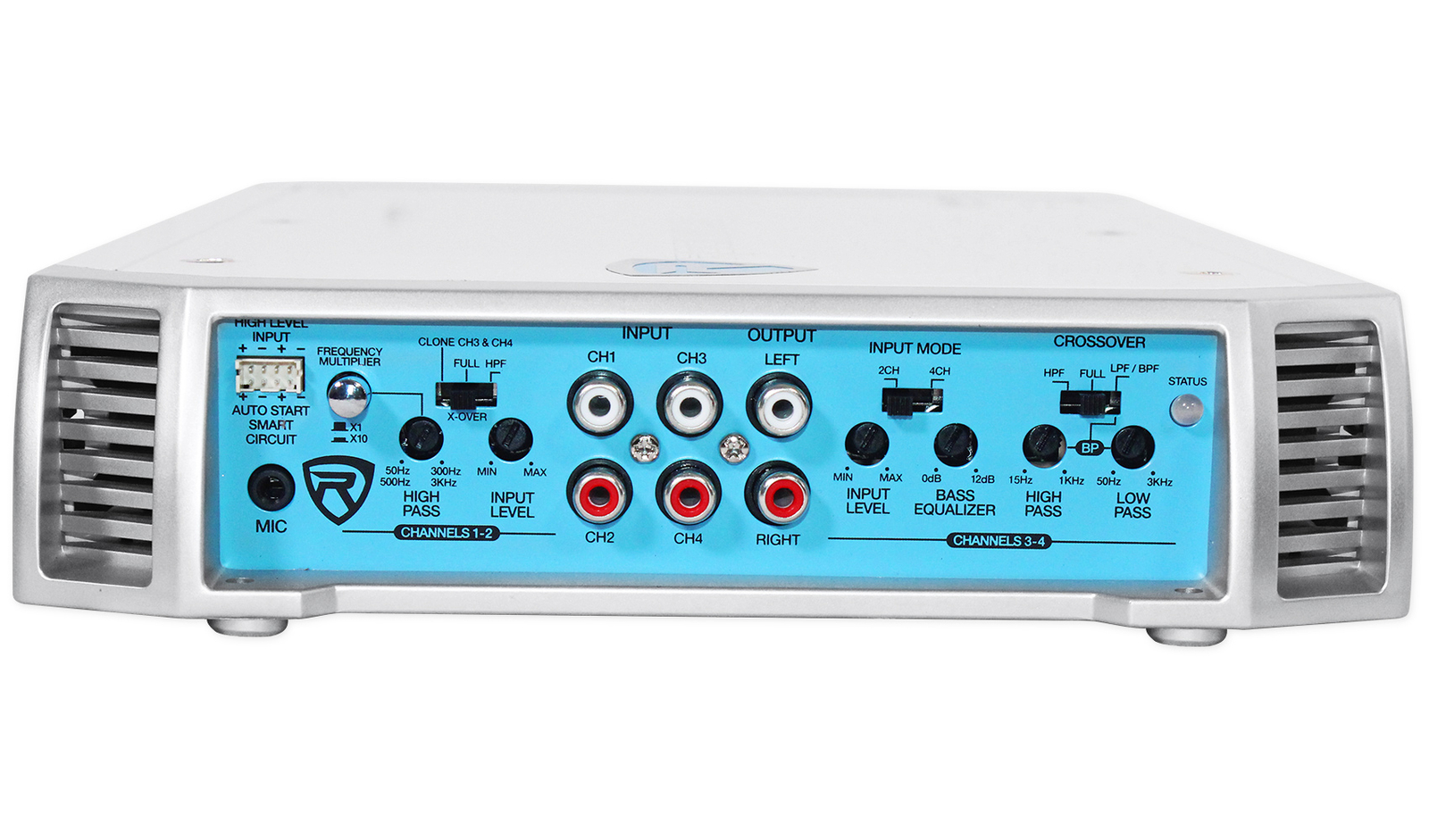 Rockville RXM-F3 1600 Вт морскойлодочный 4-канальный усилитель микрофон PA