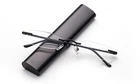 Classic Black Rimless Reading Glasses Readers Travel Slim Design with Case