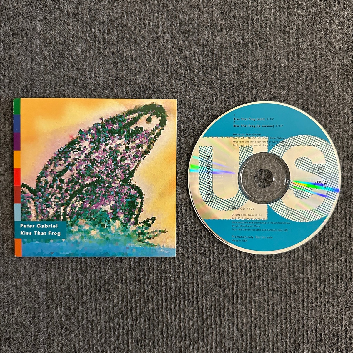 Peter Gabriel Kiss That Frog Promo CD Single 1993 Pop Art Rock Ex