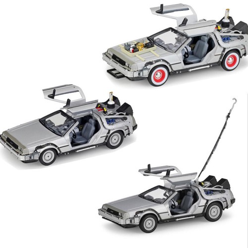 Welly 1/24 1:24 Regreso al futuro I II III máquina del tiempo modelo de coche diecast Delorean - Imagen 12 de 13