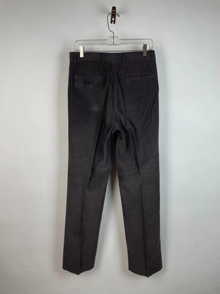1990 年代复古 灯芯绒直筒裤男式棕色 30 英寸 X 31 — 第 3/4 张图片