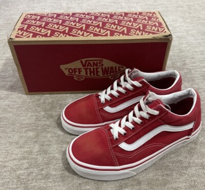 Vans Red White Old Skool Canvas Men's size Women's size