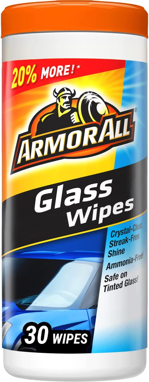Car Glass Wipes, Auto Glass Cleaner for Film and Grime, 30 Count