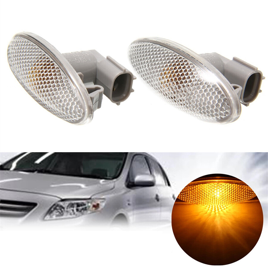 2x Side Marker Turn Signal Fender Light Lamp For Toyota Corolla