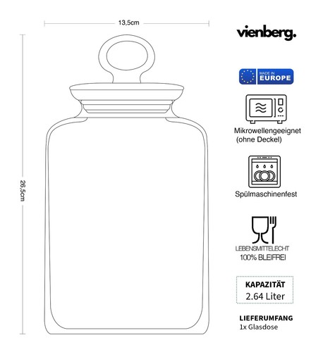 Pasabahce Glasdose Keksdose Glasbehälter Vorrtasdose Glas Aufbewahrung 2.64L - Bild 22 von 30