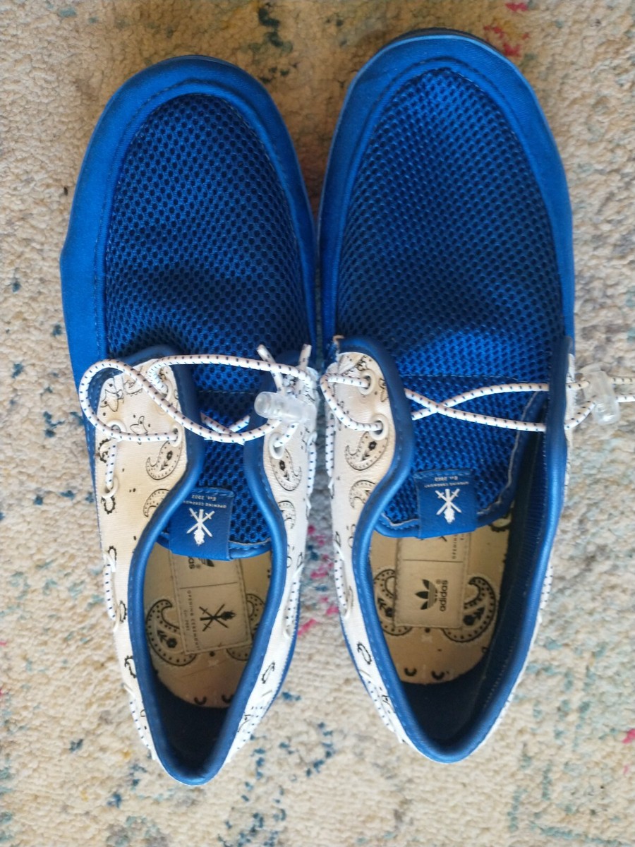 Opening Ceremony X Adidas 2012 Blue Paisley Boat Shoes, Size 8 Men | eBay