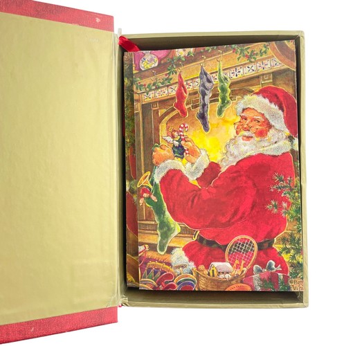 C R Gibson Christmas Cards St. Nick Glitter Betty Whiteaker Box of 15 - Picture 3 of 4