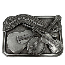 VTG Belt Buckle 1984 Country Western Music By Bergamot Brass Works Made in USA