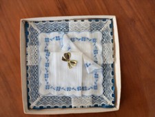 Schweizer Stickerei Taschent&uuml;cher Stoff Taschent&uuml;cher Vintage mit OVP