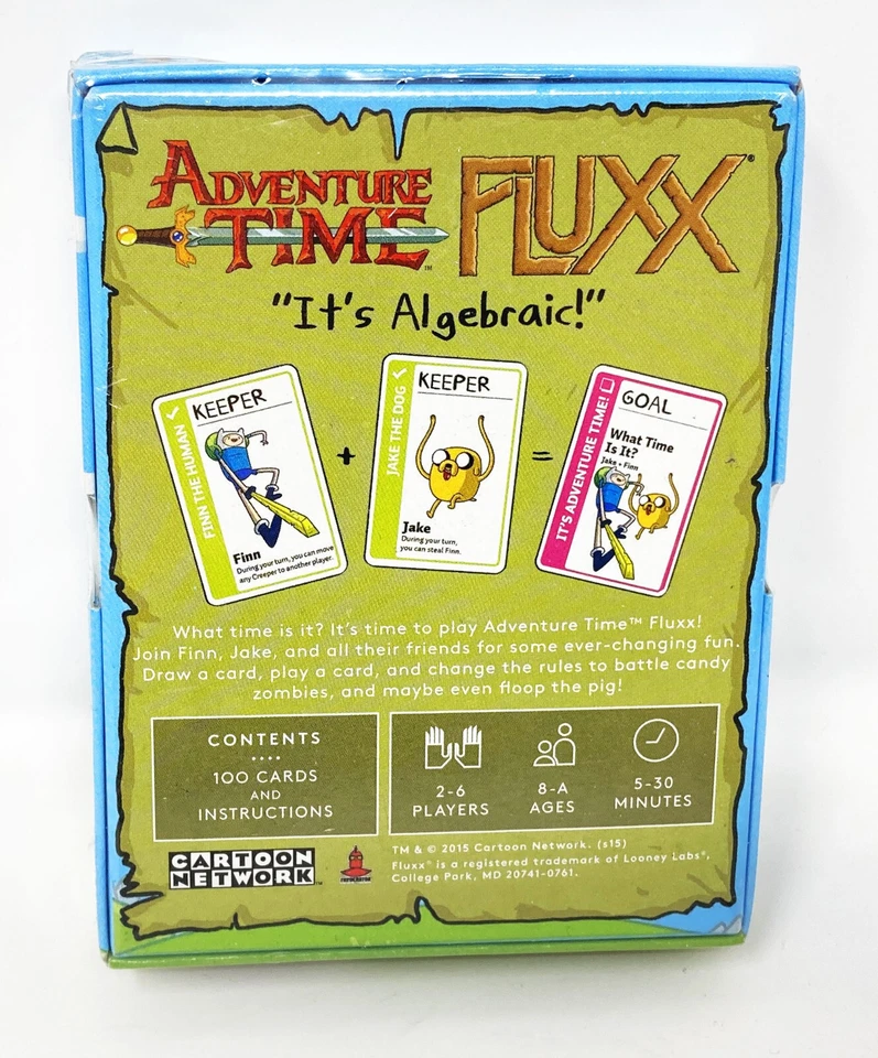 Adventure Time Fluxx Card Game Looney Labs 2015 New Sealed Rare - Image 2 of 4