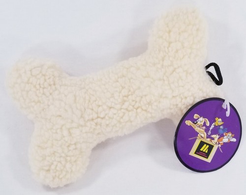 MultiPet 2-Squeaker Fleece Dog Toy Toys Man Ball in Bone Heart in B52 Puppy - Picture 4 of 8