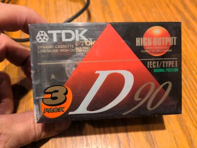 TDK D-90 sealed 3 pack New Audio Cassette Tapes