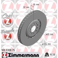 2X Zimmermann Formula Z Bremsscheibe 100.3308.75