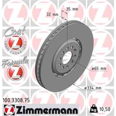 2x ZIMMERMANN Formula Z Bremsscheibe 100.3308.75
