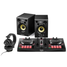 Hercules DJ Essentials Kit w Inpulse 300 MK2 DJ Controller Speakers & Headphone