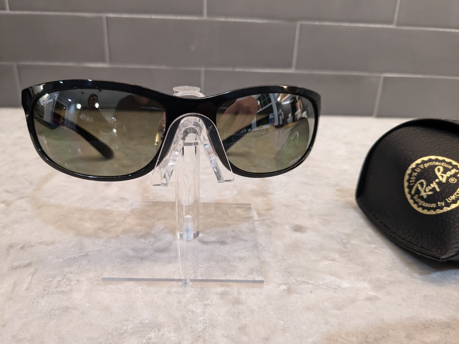 New Ray-Ban RB4265 601/5J Polarized Silver Mirror Chromance/ black 62-19-135