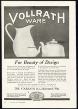 VOLLRATH WARE Enameled Kitchen Pots Pans 1919 Magazine Ad