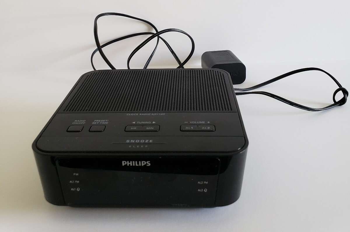 Philips AJ3116M37 FM Alarm Clock Radio Black eBay